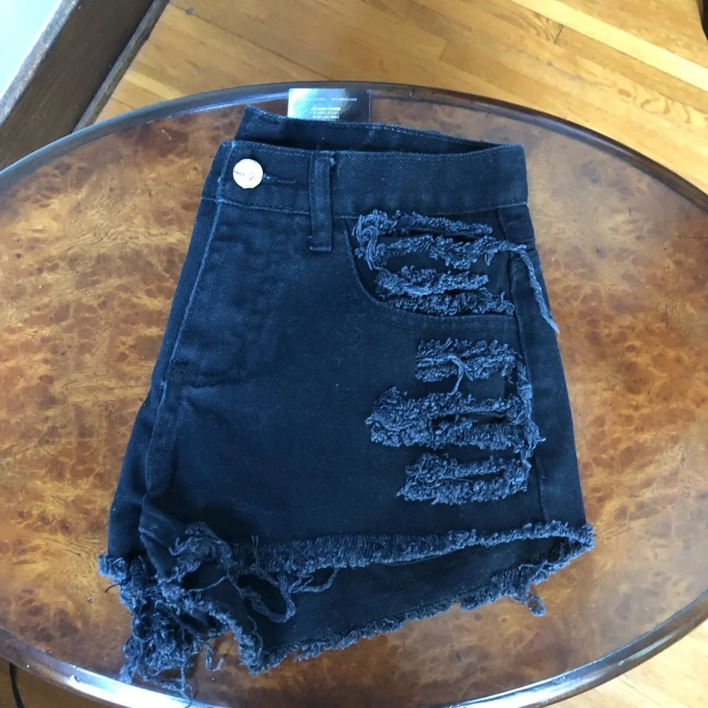 Dentz Denim Denim Shorts in Black XS NWT